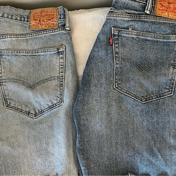 Two pairs 541 Levis Men's Relaxed Blue Jean cutoff shorts 38 W & 527 38 W - Picture 1 of 16